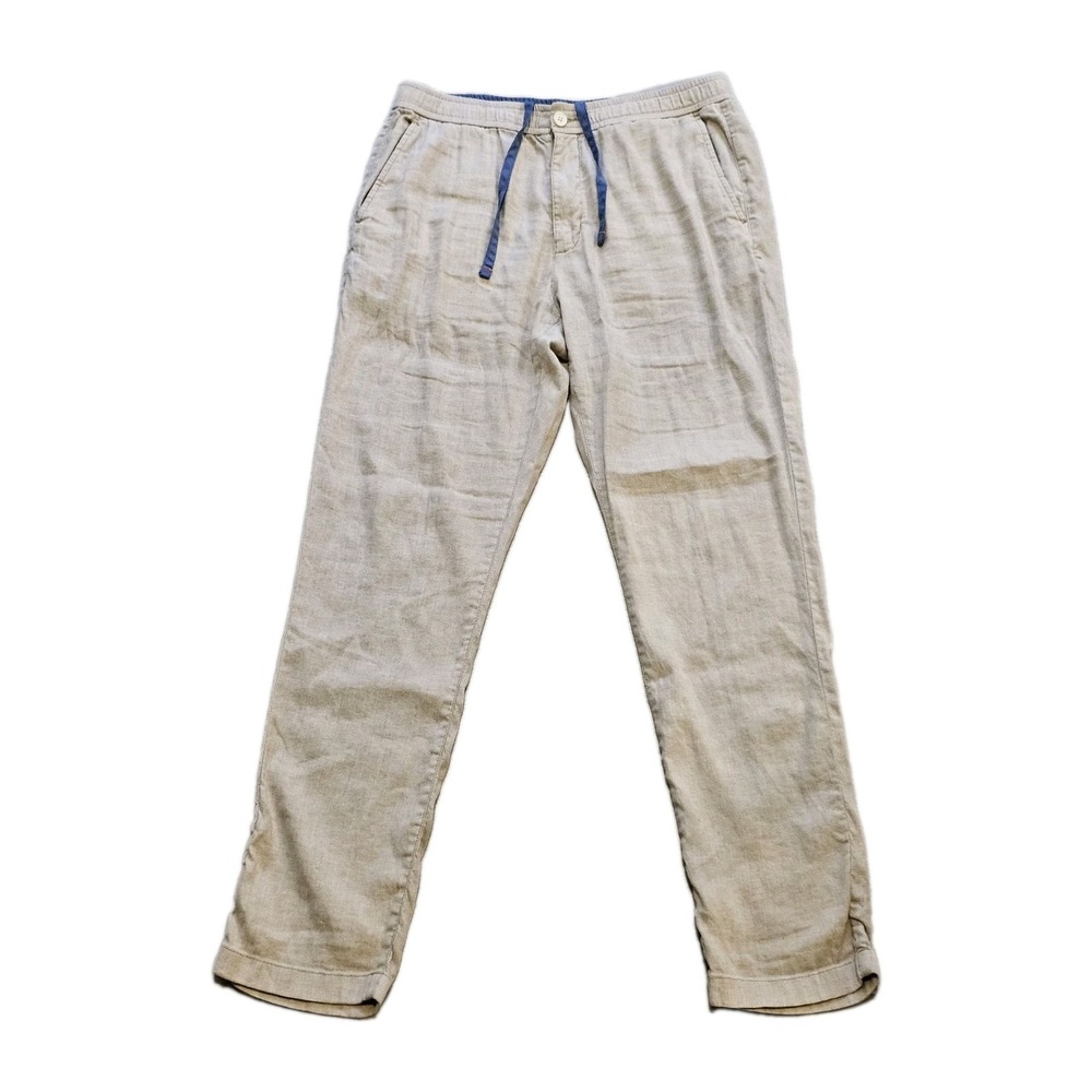 Tommy Bahama Pants Mens Large x 32 Linen Elastic Waist Drawstring Relax Beach